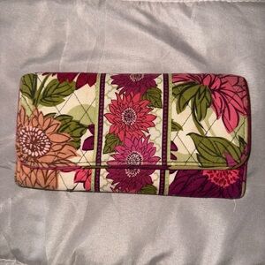 Vera Bradley Pink and Green Floral Wallet